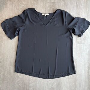 Loft Ruffle Sleeve Short-Sleeved Blouse